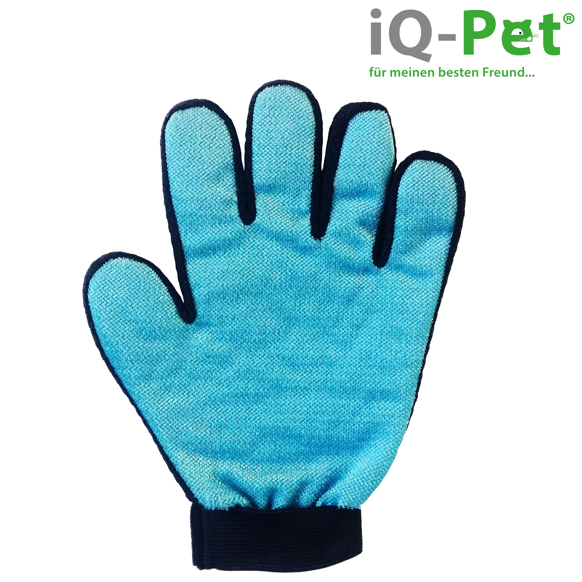 iQ-Pet Fellpflege-Handschuh 2 Seiten Mikrofaser Gummi 